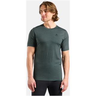 Bielizna termoaktywna z długim rękawem Odlo BL TOP crew neck s/s MERINO 200 zielona