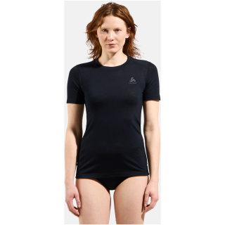 Koszulka z krótkim rękawem damska ODLO BL TOP crew neck s/s MERINO 160 czarna