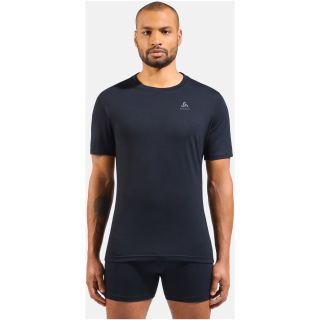 Koszulka z krótkim rękawem męska ODLO Merino 160 BL Top Crew Neck S/S czarna