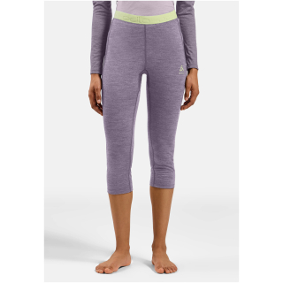 Legginsy termoaktywne 3/4 damskie ODLO Revelstoke PW 150 BL Bottom 3/4 fioletowe