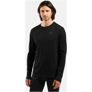 Koszulka termoaktywna z długim rękawem męska ODLO Merino 160 BL Top Crew Neck l/s czarna