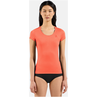 Koszulka z krótkim rękawem damska ODLO Active F-Dry Eco BL Top Crew Neck pomarańczowa