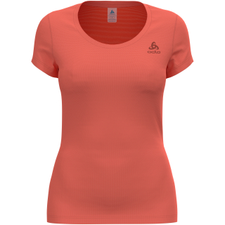 Koszulka z krótkim rękawem damska ODLO Active F-Dry Eco BL Top Crew Neck pomarańczowa