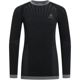 Koszulka termoaktywna z długim rękawem dziecięca ODLO BL TOP crew neck l/s PERFORMANCE WARM KIDS czarna