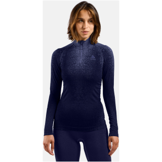 Bielizna termoaktywna z długim rękawem Odlo BL TOP turtle neck l/s half zip PERFORMANCE WARM BLACKCOMB niebieska