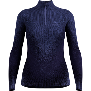 Bielizna termoaktywna z długim rękawem Odlo BL TOP turtle neck l/s half zip PERFORMANCE WARM BLACKCOMB niebieska