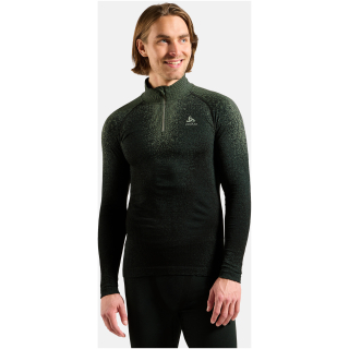 Bielizna termoaktywna z długim rękawem Odlo BL TOP turtle neck l/s half zip PERFORMANCE WARM BLACKCOMB granatowa