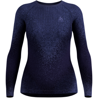 Bielizna termoaktywna z długim rękawem Odlo BL TOP crew neck l/s PERFORMANCE WARM BLACKCOMB niebieska