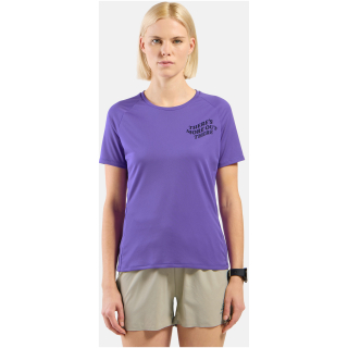 Koszulka damska Odlo ESSENTIAL PRINT T-shirt crew neck s/s fioletowa
