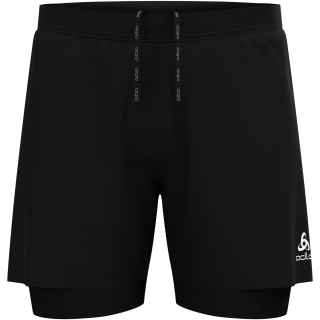 Spodenki do biegania męskie Odlo 2-in-1 ZEROWEIGHT 5 INCH czarny