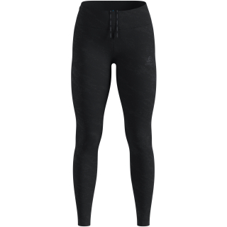 Legginsy do biegania damskie Odlo ZEROWEIGHT PRINT REFLECTIVE czarny