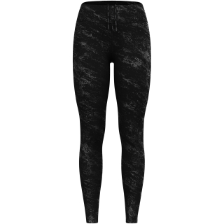 Legginsy do biegania damskie Odlo ZEROWEIGHT PRINT REFLECTIVE czarny