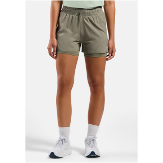 Spodenki damskie Odlo ZEROWEIGHT 3 INCH 2-in-1 short beżowe