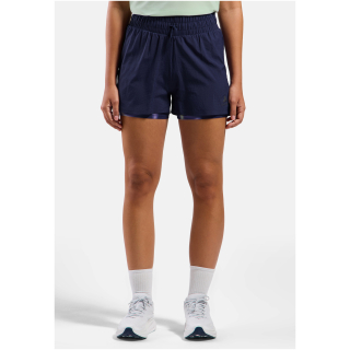 Spodenki damskie Odlo ZEROWEIGHT 3 INCH PRINT 2-in-1 short granatowe