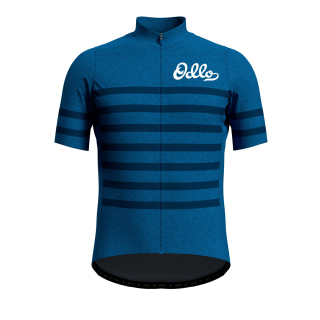 Koszulka męska tech. Odlo Stand-up collar s/s full zip ESSENTIAL C/O