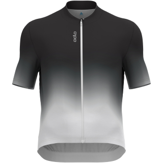 Koszulka z krótkim rękawem kolarska męska ODLO Zeroweight Chill-Tec Print T-shirt S/U Collar s/s czarna