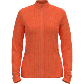 Bluza rozpinana bez kaptura damska ODLO Tencia Mid Layer Full Zip pomarańczow