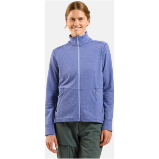 Bluza bez kaptura rozpinana Odlo Mid layer full zip GRID FLEECE niebieska