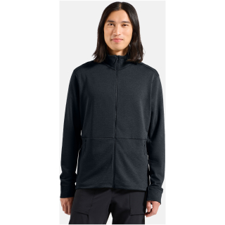 Bluza bez kaptura rozpinana Odlo Mid layer full zip GRID FLEECE czarna