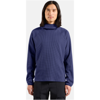 Bluza z kapturem Odlo Mid layer hoody CUBIC niebieska