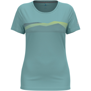 Koszulka z krótkim rękawem damska ODLO F-Dry Ridgeline T-Shirt Crew Neck s/s niebieska