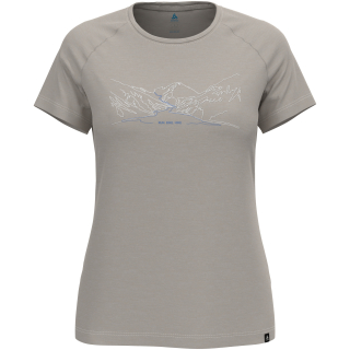 Koszulka z krótkim rękawem damska ODLO Ascent PW 130 Run. Bike. Hike. T-Shirt Crew Neck s/s szara