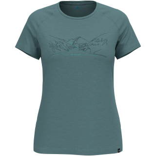 Koszulka z krótkim rękawem damska ODLO Ascent PW 130 Run. Bike. Hike. T-Shirt Crew Neck s/s niebieska