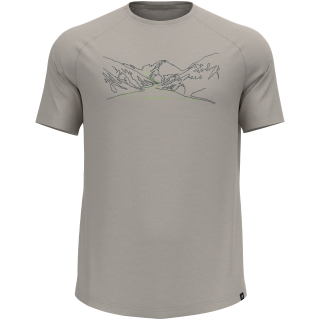 Koszulka z krótkim rękawem męska ODLO Ascent PW 130 Run. Bike. Hike. T-Shirt Crew Neck s/s szara