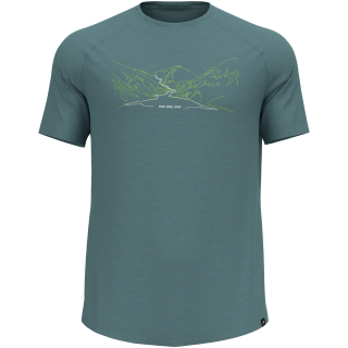 Koszulka z krótkim rękawem męska ODLO Ascent PW 130 Run. Bike. Hike. T-Shirt Crew Neck s/s niebieska