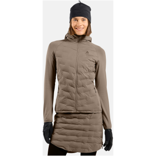 Kurtka hybrydowa damska ODLO Zeroweight Insulator Mid Layer Hoody Full Zip szara