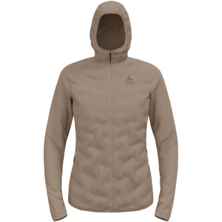Kurtka hybrydowa damska ODLO Zeroweight Insulator Mid Layer Hoody Full Zip szara