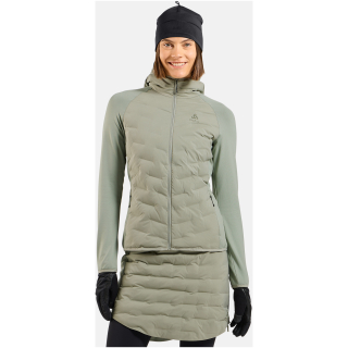 Bluza z kapturem rozpinana Odlo Mid layer hoody full zip ZEROWEIGHT INSULATOR szara