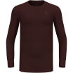 Koszulka termoaktywna z długim rękawem męska ODLO Active Warm BL Top Crew Neck l/s brązowa