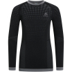 Koszulka termoaktywna z długim rękawem dziecięca ODLO BL TOP crew neck l/s PERFORMANCE WARM KIDS czarna