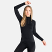 Koszulka termoaktywna damska ODLO Performance Warm half-zip turtelneck top czarna