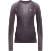 Koszulka termoaktywna z długim rękawem damska ODLO BL TOP crew neck l/s PERFORMANCE WARM BLACKCOMB fioletowa