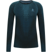 Koszulka termoaktywna z długim rękawem męska ODLO Performance Warm Blackcomb BL Top crew neck l/s niebieska