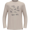 Koszulka z długim rękawem męska ODLO Merino 200 Tourist T-Shirt Crew Neck l/s szara